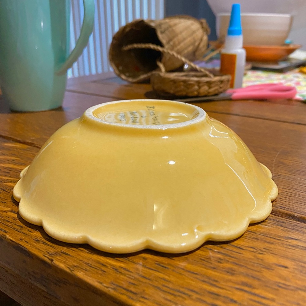 The dessert bowl is from the 1960s 
Faience Provençale du Poët-Laval.Palm TreeEC - Picture 9 of 10